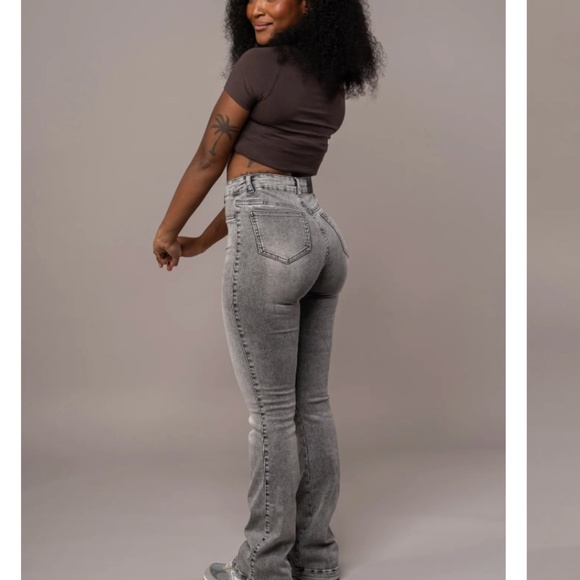 Fitjeans Flared - Heavy Washed Grey - Picture 1 of 13